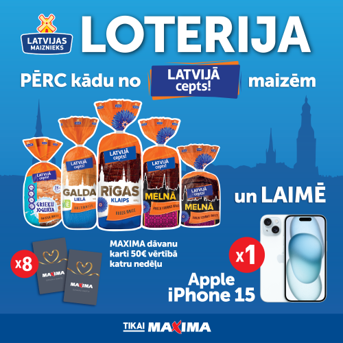 LATVIJĀ CEPTS! LOTTERY IN MAXIMA STORES