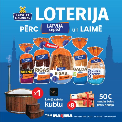 LATVIJĀ CEPTS ! Lottery in Maxima stores