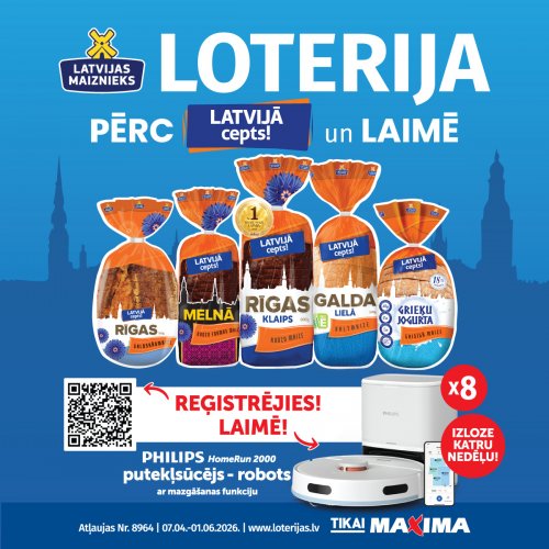 Latvijā Cepts! Lottery in Maxima stores