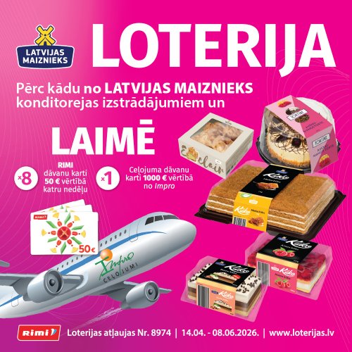 Cakes, tortes, roulades! Lottery in Rimi stores