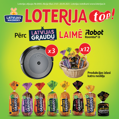  LATVIJAS GRAUDU bread lottery in TOP stores