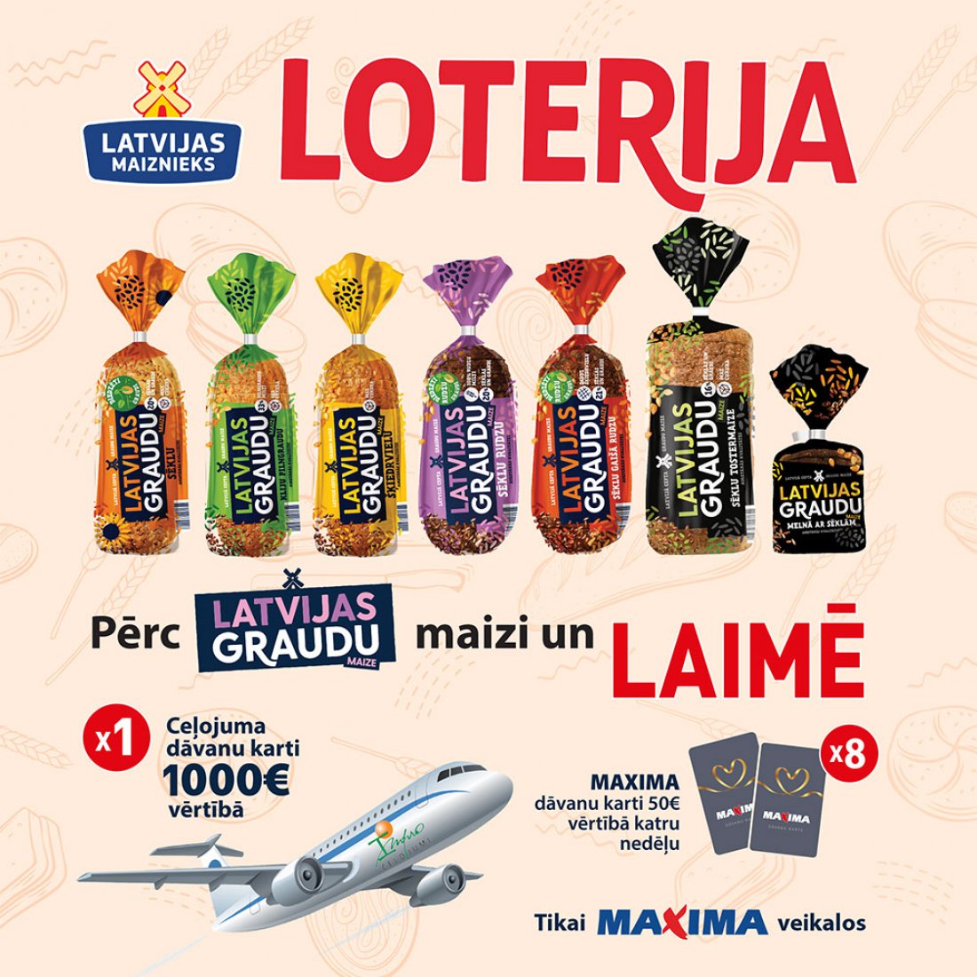 LATVIJAS  GRAUDU BREAD LOTTERY  IN MAXMA STORES