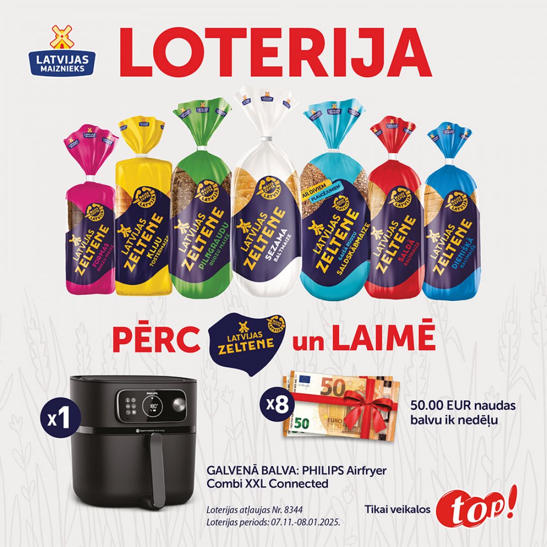 LATVIJAS ZELTENE BREAD LOTTERY IN TOP! STORES