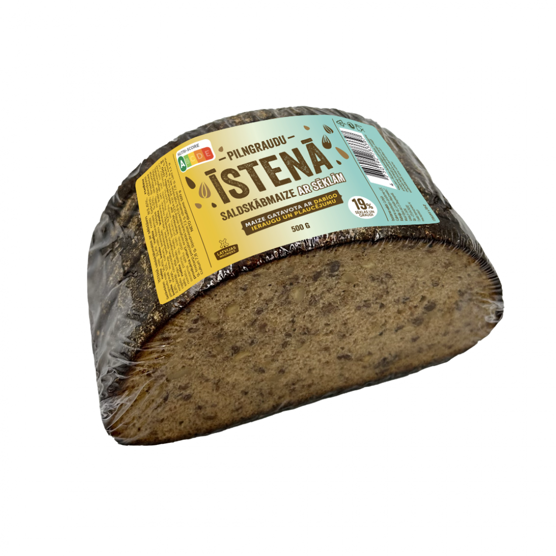 ĪSTENĀ SWEET AND SOUR BREAD WITH SEEDS 500G