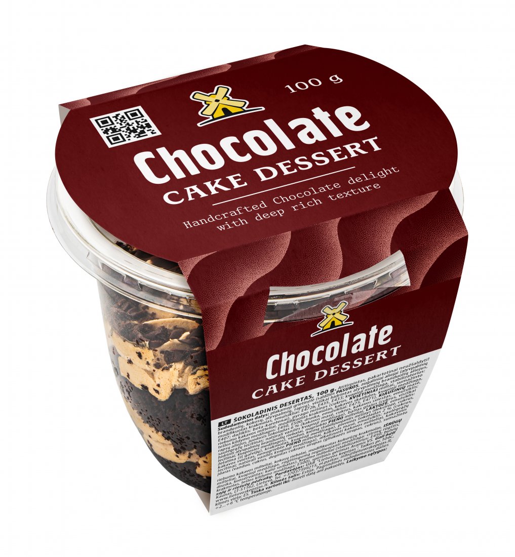 Šokolādes kūkas deserts