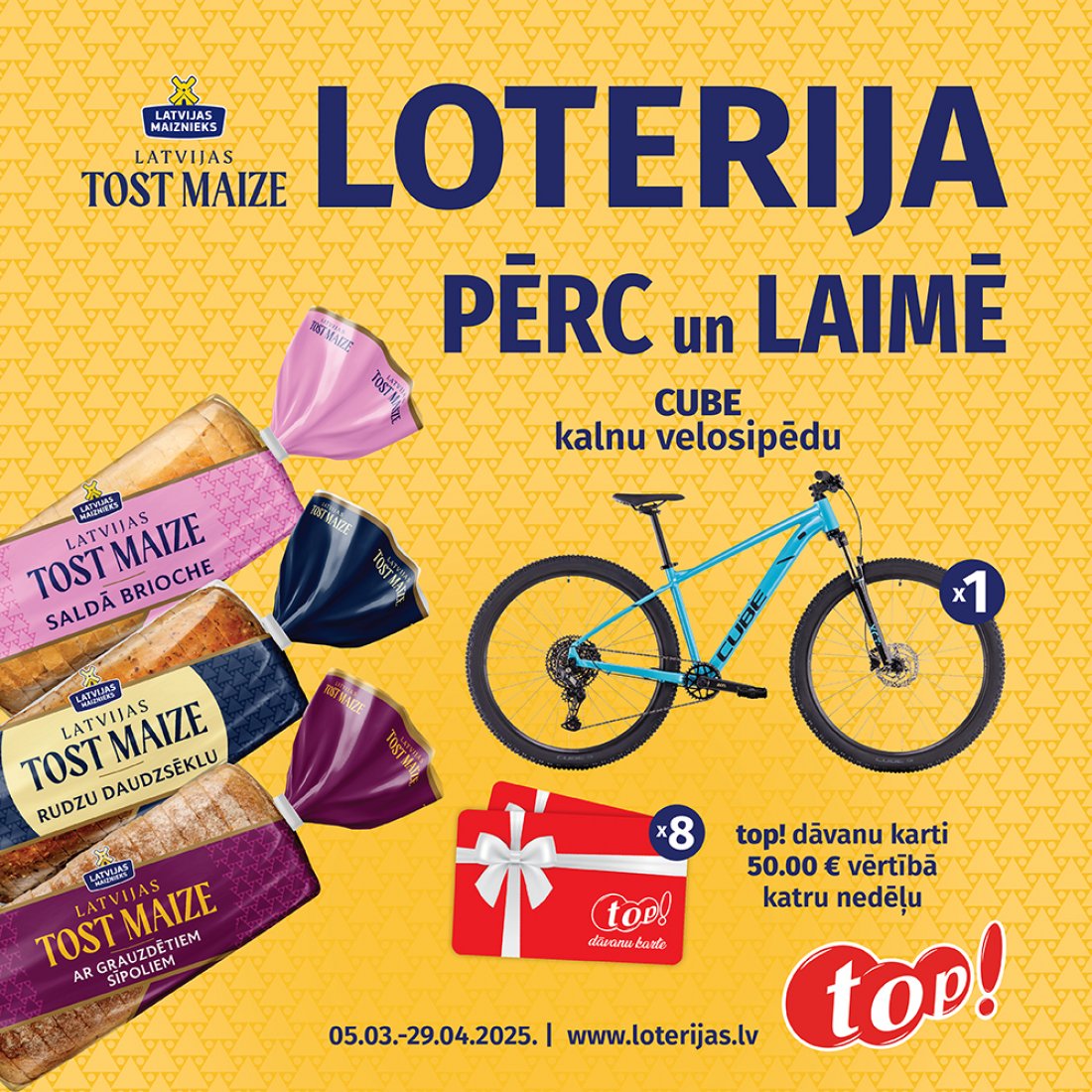 Latvijas Tost Maize Lottery in TOP Stores.