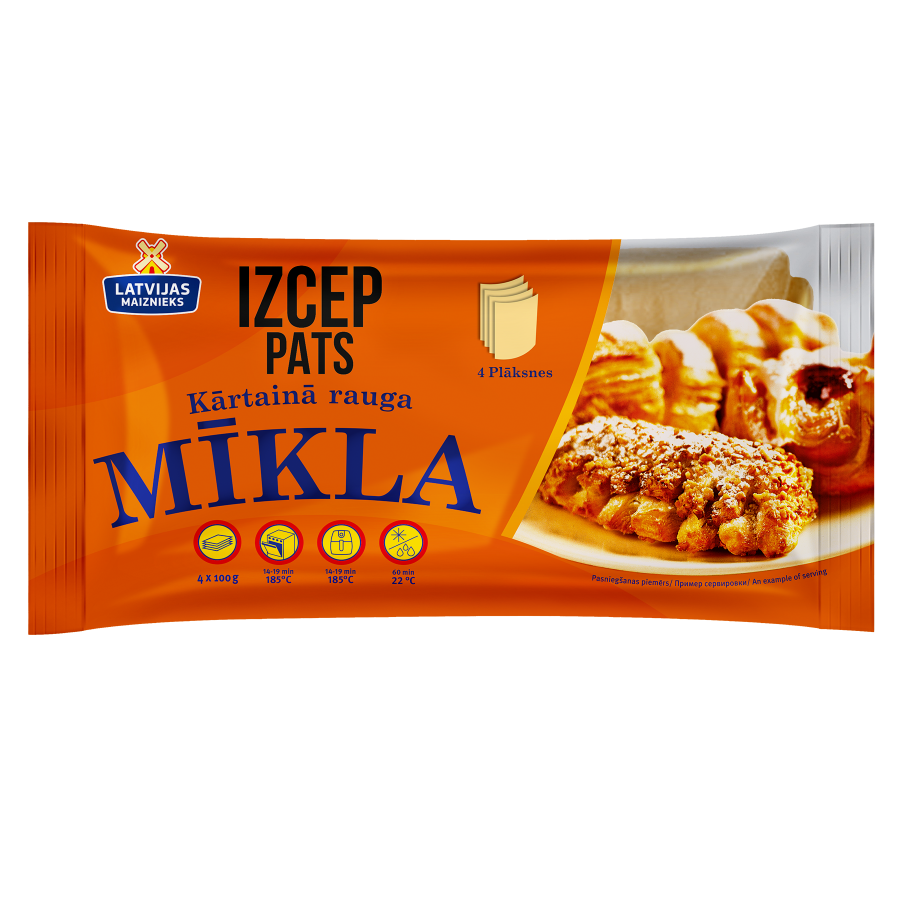  "IZCEP PATS" Kārtainā rauga mīkla 