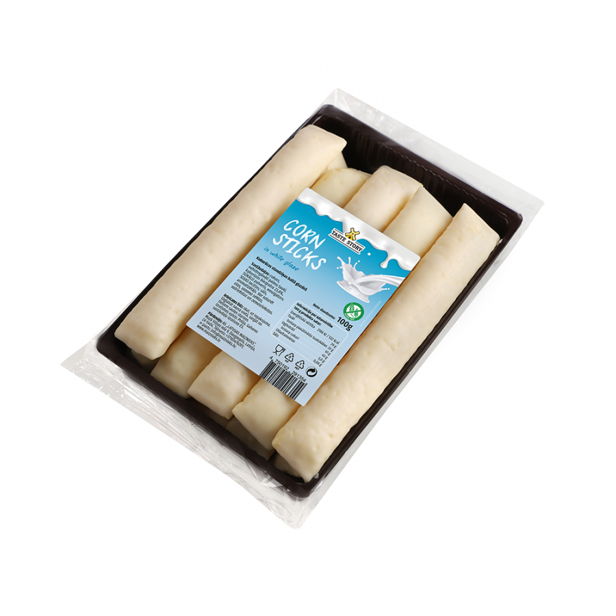 Corn sticks with white glaze