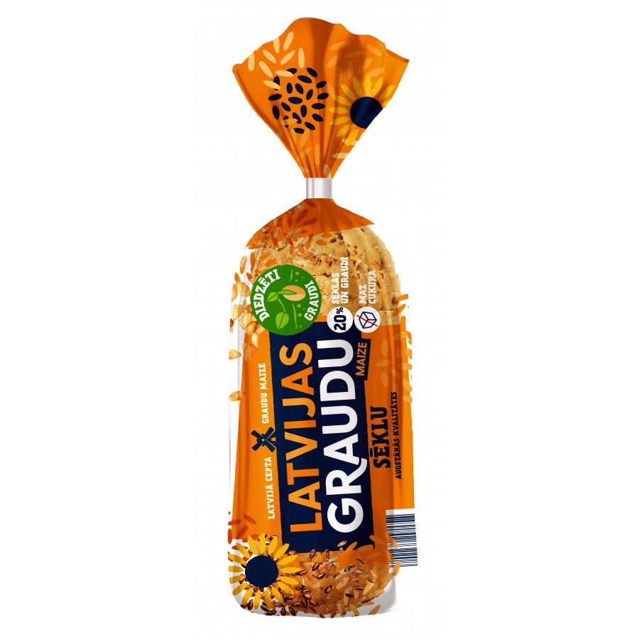 "LATVIJAS Graudu maize" bread with seeds