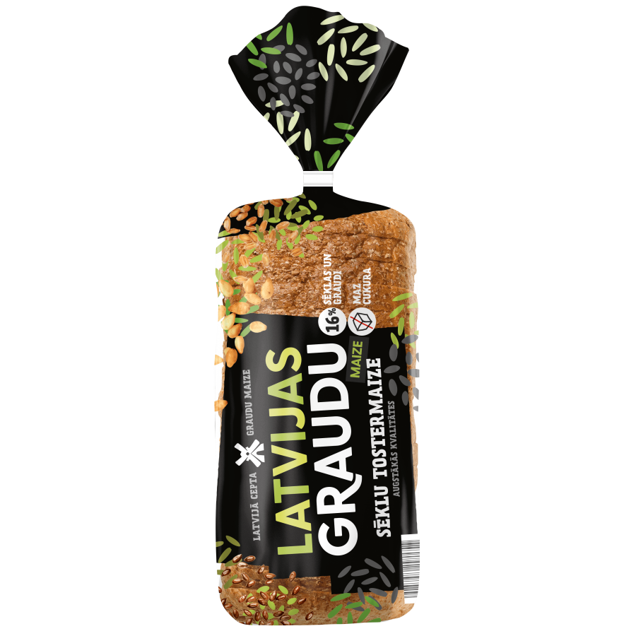 LATVIJAS GRAUDU MAIZE toast with seeds
