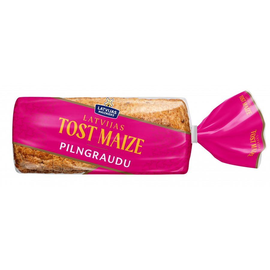 Pilngraudu tostermaize ar klijām“Latvijas Tost Maize” 