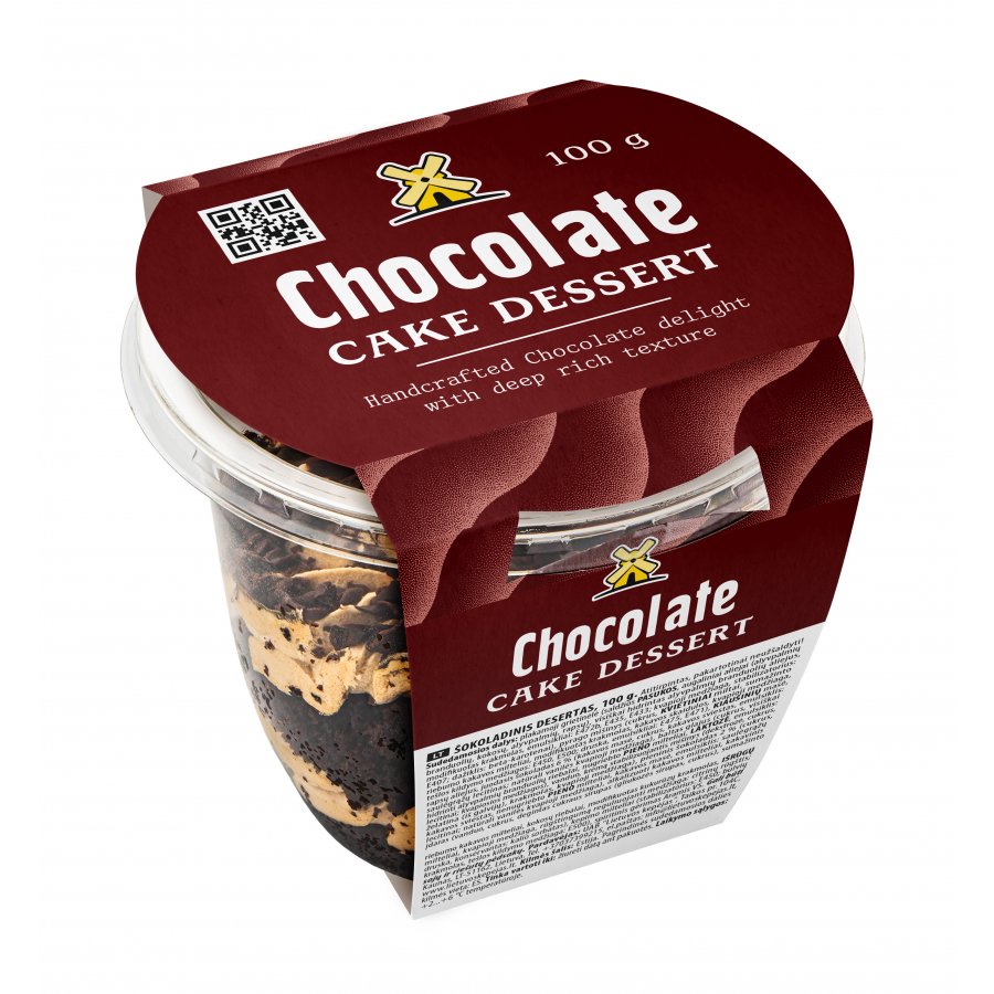 Šokolādes kūkas deserts